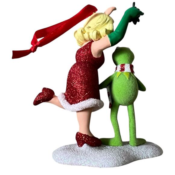 Disney Parks The Muppets Miss Piggy and Kermit Mistletoe Ornament - Picture 4 of 6